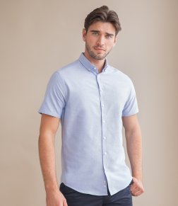 H517S-Henbury-mens-short-sleeve-oxford-shirt