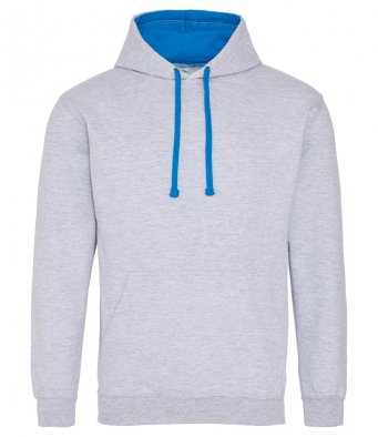 AWD varsity hoodie in grey/sapphire