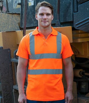 Hi-vis safety polo shirt