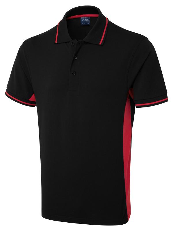 UC117-black-red polo