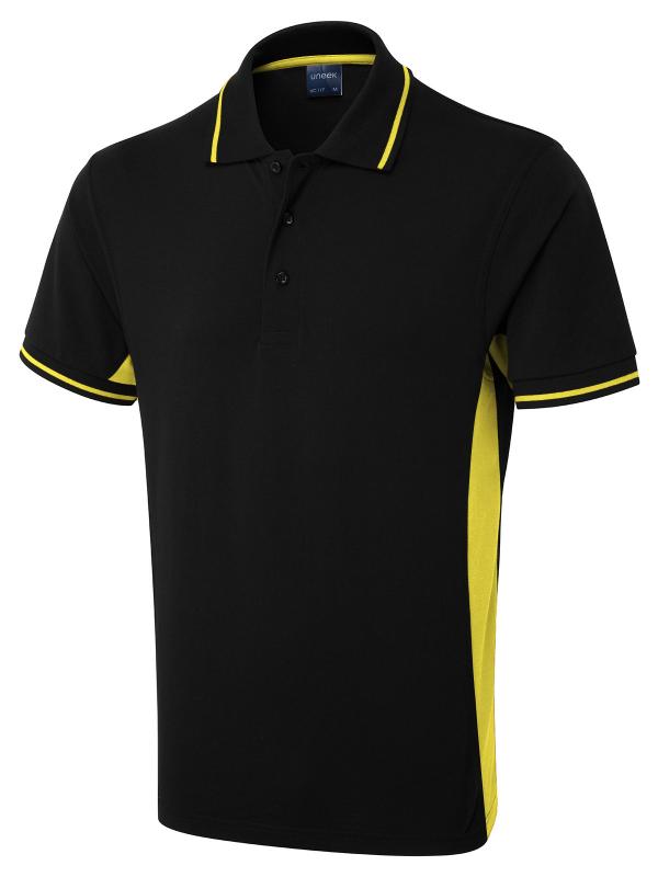 UC117-black-yellow polo