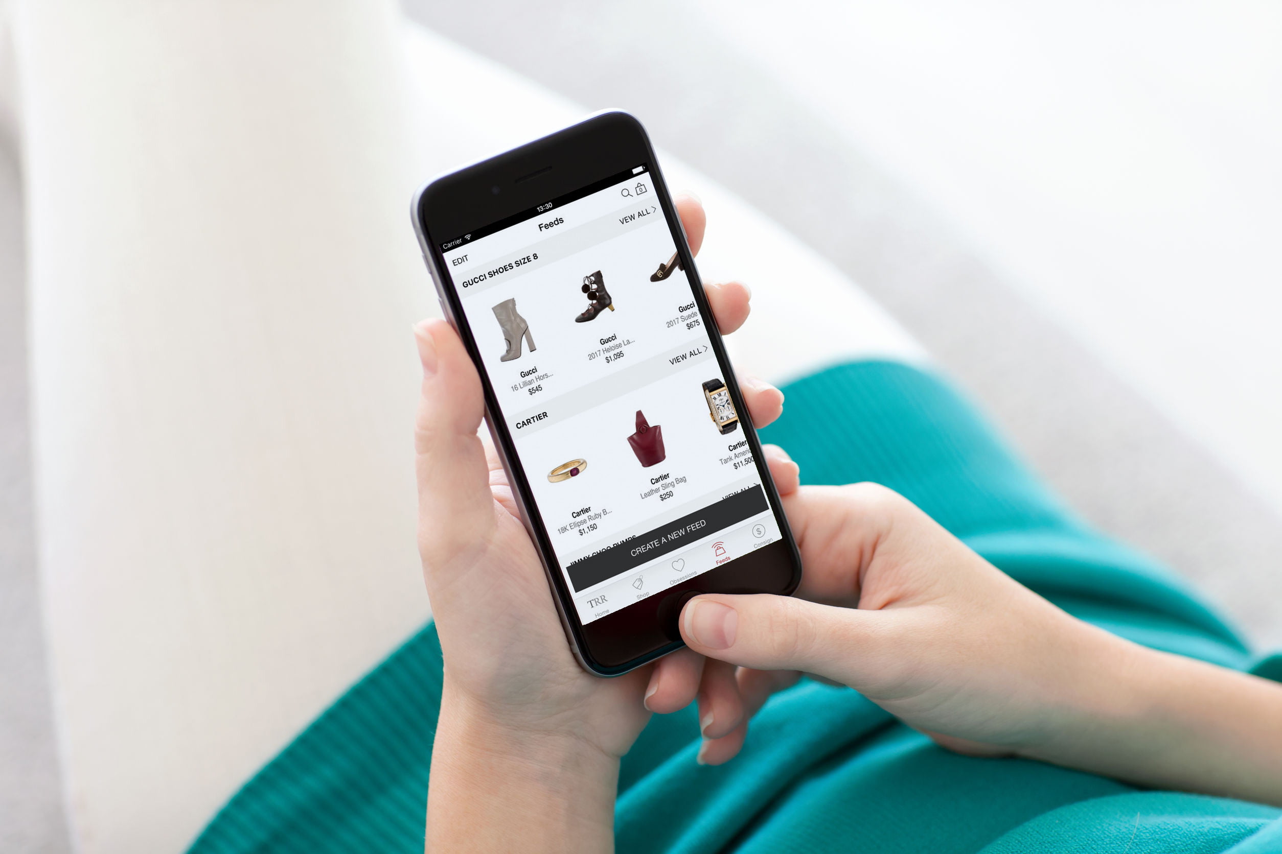 buying clothes via an app